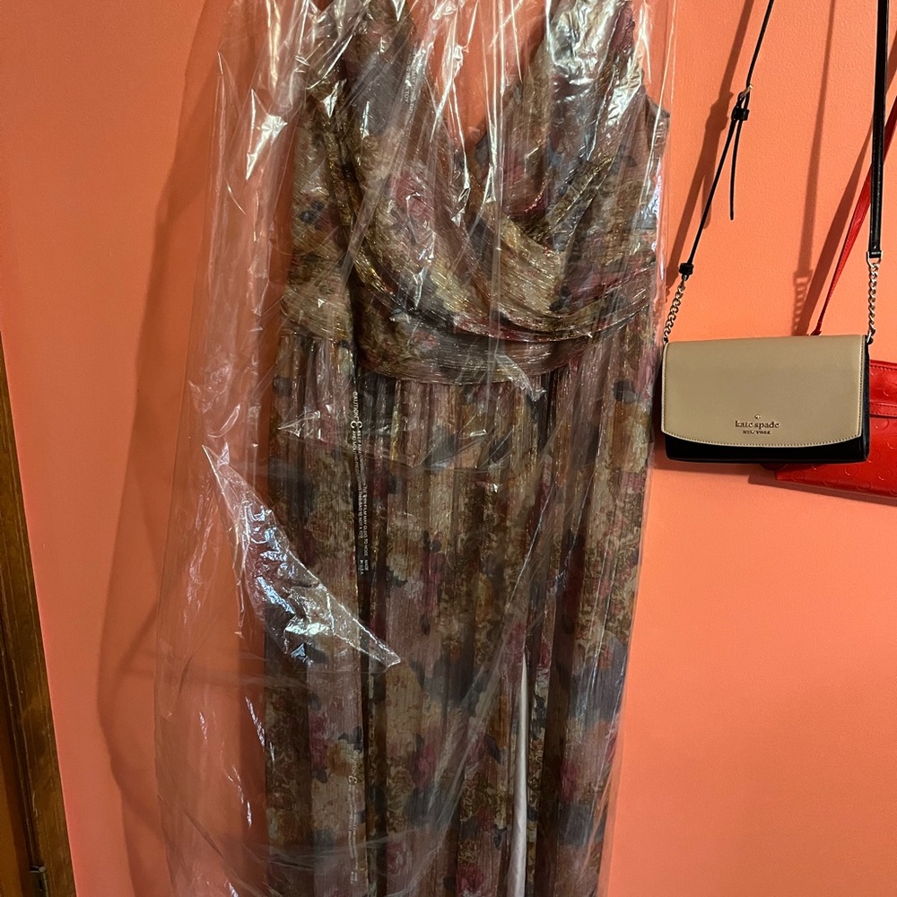 David's Bridal Brown Sweetheart Maxi Gown